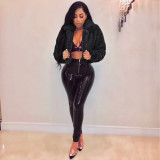 Loose Faux Fur Cardigan Fleece Jacket ZSD-0154