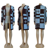 Casual Printed Cardigan Knit Sweater GYSF-4032
