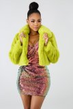 Loose Faux Fur Cardigan Fleece Jacket ZSD-0154