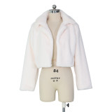 Loose Faux Fur Cardigan Fleece Jacket ZSD-0154