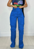 Solid Color Multi-Pocket Casual Pants ZSD-0617