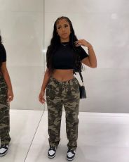High Waisted Loose Camouflage Pants GSMJ-6935