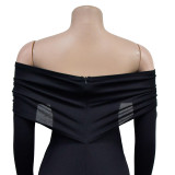 Sexy One Shoulder Solid Color Maxi Dress BY-6752