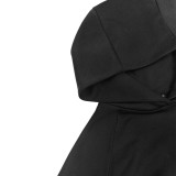 Padded Hooded Sweatshirt Maxi Dress MUE-8002