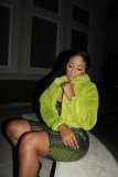 Loose Faux Fur Cardigan Fleece Jacket ZSD-0154