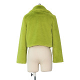 Loose Faux Fur Cardigan Fleece Jacket ZSD-0154