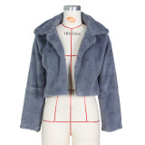 Loose Faux Fur Cardigan Fleece Jacket ZSD-0154