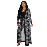 Printed Poncho Jacket Trousers Two Piece Set TE-3535