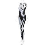 Sleeveless Print Slim Jumpsuit BLG-P3312232A