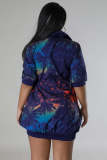 Fashion Print Half Sleeve Mini Dress XMY-9462