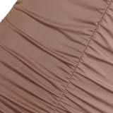Sexy Wrap Chset Pleated Nightclub Dress FSXF-F88
