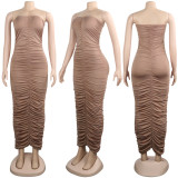 Sexy Wrap Chset Pleated Nightclub Dress FSXF-F88