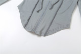 Long Sleeve Hooded Tops And Pants 2 Piece Set XEF-37541
