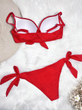 Sexy Backless Tie Knot Swimsuit Bikinis Set CASF-6376