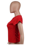 Irregular Solid Color T Shirt XHXF-8646