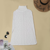 Pullover High Neck Split Loose Sweater FSXF-F252