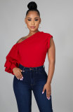 Irregular Solid Color T Shirt XHXF-8646
