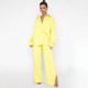 Lapel Single-breasted Tie Up Two Piece Pants Set SSNF-220813