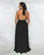 Sexy Backless Sleeveless Pleated Maxi Dress GYLY-9715