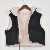 Reversible Wear Zipper Vest Warm Cotton Jacket GBTF-8099DN