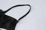 Sexy V Neck Lace Tie Up Mini Dress GKLK-D3311958Y