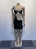 Plus Size Hot Drill See Through Sling Mini Dress NY-2885