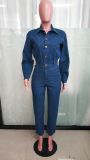 Fashion Slim Denim Pencil Jumpsuit LX-6969