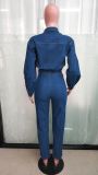 Fashion Slim Denim Pencil Jumpsuit LX-6969