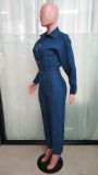 Fashion Slim Denim Pencil Jumpsuit LX-6969