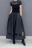 Casual Loose Holes Leather Pants ZDF-31317