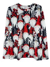 Christmas Printed Long Sleeve Casual T-Shirt DAI-121