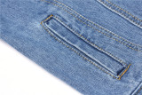 Plus Size Fashion Long Sleeve Denim Coat GKNF-TS-CH216