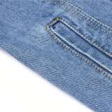 Plus Size Fashion Long Sleeve Denim Coat GKNF-TS-CH216