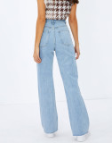 High Waist Loose Denim Straight Jeans GKNF-TSX-1006