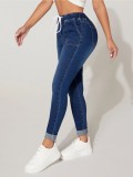 Denim Casual Bandage Jeans GKNF-TSXF-2308