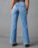 Casual Loose Split Straight Jeans GKNF-TS-723