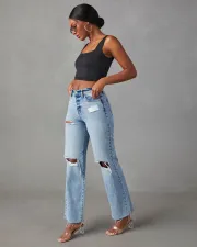 Fashion Holes Loose Jeans GKNF-TS-23976