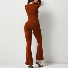 Square Neck Slim Casual Sport Jumpsuit ME-8470