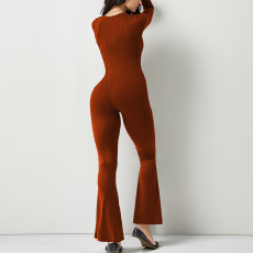 Square Neck Slim Casual Sport Jumpsuit ME-8470