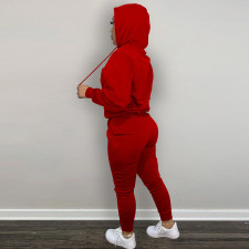 Print Padded Sweatshirt Hooded Two Piece Set LSL-6522