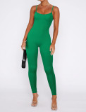 Tight Sling Solid Color Backless Jumpsuit MZ-2831