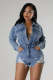 Casual Tassel Denim Long Sleeve Romper LX-3559