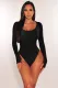 Solid Color Long Sleeve Slim Bodysuit MZ-2830