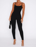 Tight Sling Solid Color Backless Jumpsuit MZ-2831