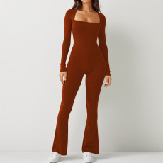 Square Neck Slim Casual Sport Jumpsuit ME-8470
