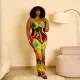 Sexy Print Backless Sling Maxi Dress MUE-8015