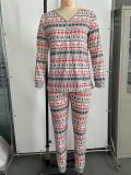 Christmas Printed Parent-Child Home Pajama Set GSGS-0531