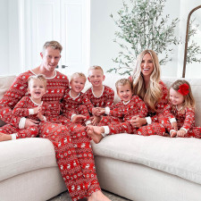 Christmas Print Family Parent-Child Pajama Set GSGS-0589