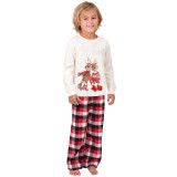 Christmas Moose Printed Parent-Child Home Pajama Set GSGS-0526
