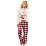 Christmas Moose Printed Parent-Child Long Sleeve Pajama Set GSGS-0519